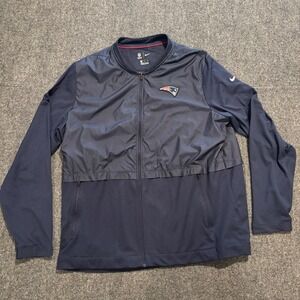 Nike NFL Onfield New England Patriots Full Zip Jacket Mens XXL Navy Blue